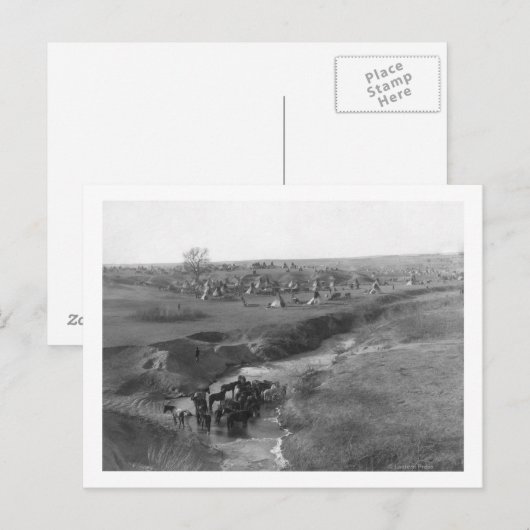 Lakota Indiaas kamp op de witte klei Briefkaart (Voorkant / Achterkant)