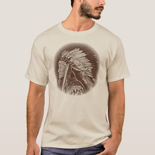 Lakota Indian Chief T-shirt (Voorkant)