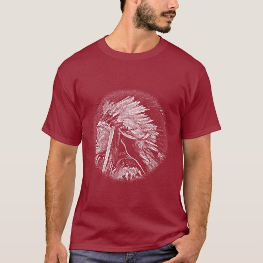 Lakota Indian Chief T-shirt (Voorkant)