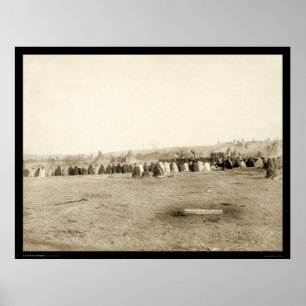 Lakota Indian Council te Pine Ridge SD 1891 Poster