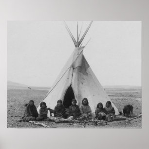 Lakota Indian Tipi Print