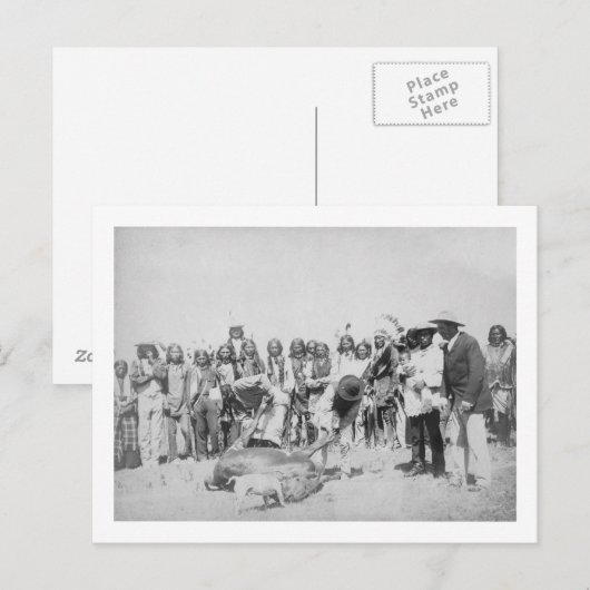 Lakota Indians die foto's van vee maken Briefkaart (Voorkant / Achterkant)