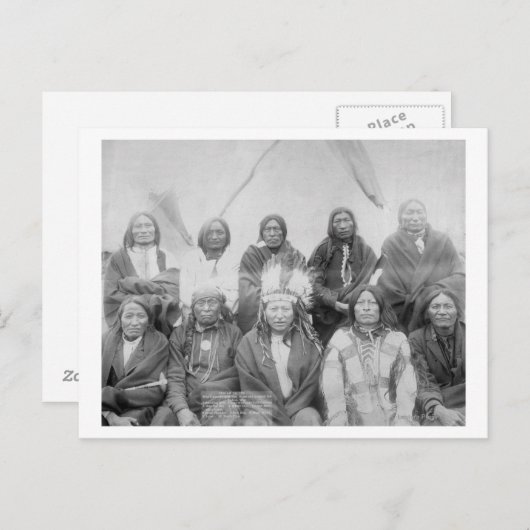 Lakota Indische chef-koks die generaal Miles tot E Briefkaart (Voorkant / Achterkant)