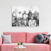 Lakota Indische chef-koks die generaal Miles tot E Canvas Afdruk (Insitu (Woonkamer))