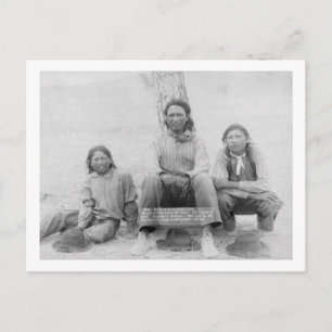 Lakota Indische tieners in het Western dress Briefkaart