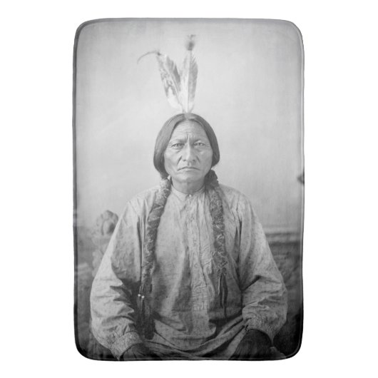 Lakota leider Sitting Bull Indiaanse Indiaan Badmat (Voorkant Verticaal)
