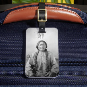 Lakota leider Sitting Bull Indiaanse Indiaan Bagagelabel