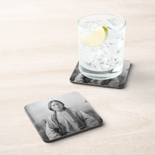 Lakota leider Sitting Bull Indiaanse Indiaan Bier Onderzetter (Rechterzijde)