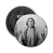 Lakota leider Sitting Bull Indiaanse Indiaan Button Flesopener (Voorkant)