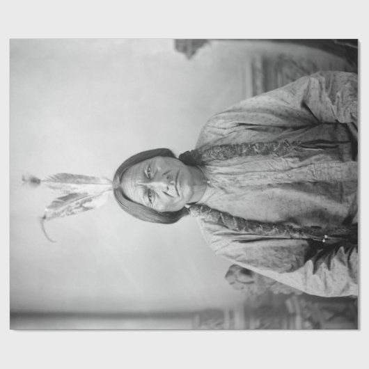 Lakota leider Sitting Bull Indiaanse Indiaan Cadeaupapier (Vlak)