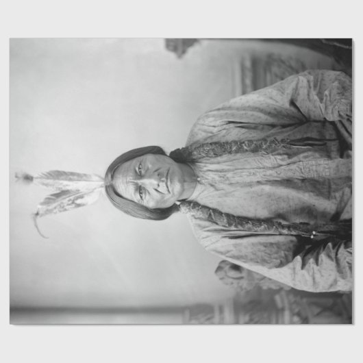 Lakota leider Sitting Bull Indiaanse Indiaan Cadeaupapier (Vlak)