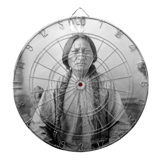Lakota leider Sitting Bull Indiaanse Indiaan Dartbord (Voorkant)