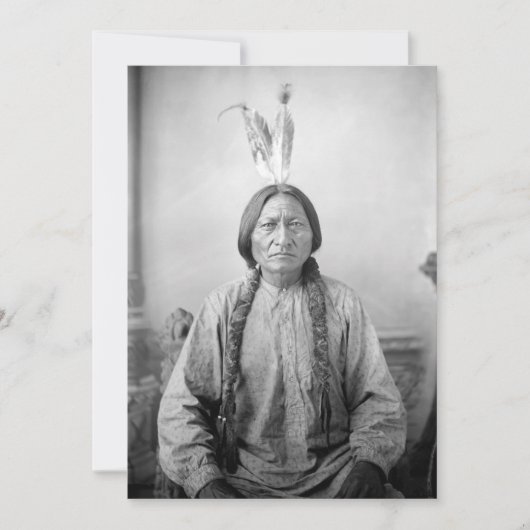 Lakota leider Sitting Bull Indiaanse Indiaan Feestdagenkaart (Voorkant)