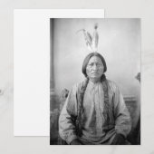 Lakota leider Sitting Bull Indiaanse Indiaan Feestdagenkaart (Voorkant / Achterkant)