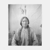 Lakota leider Sitting Bull Indiaanse Indiaan Fleece Deken (Voorkant)