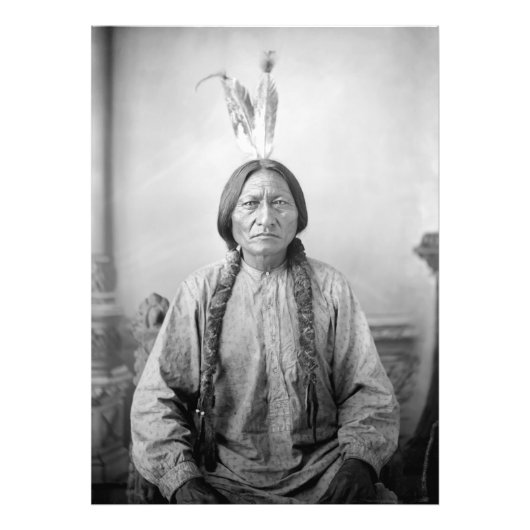 Lakota leider Sitting Bull Indiaanse Indiaan Foto Afdruk (Voorkant)