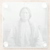 Lakota leider Sitting Bull Indiaanse Indiaan Glazen Onderzetter (Achterkant)