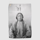 Lakota leider Sitting Bull Indiaanse Indiaan Golfhanddoek (Voorkant)