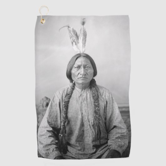 Lakota leider Sitting Bull Indiaanse Indiaan Golfhanddoek (Voorkant)