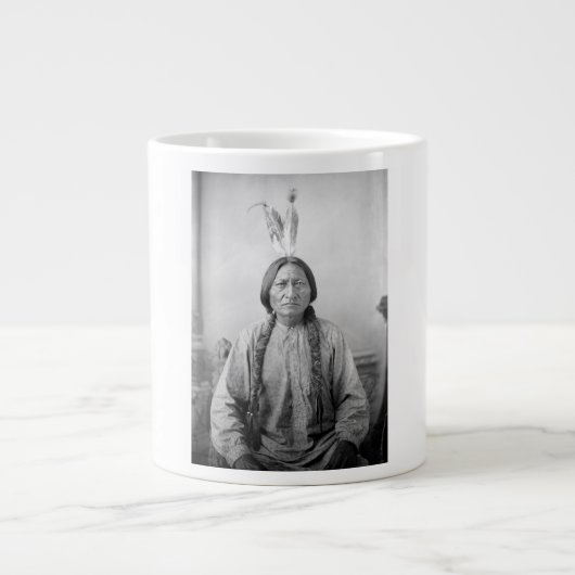 Lakota leider Sitting Bull Indiaanse Indiaan Grote Koffiekop (Voorkant)
