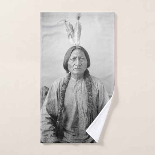 Lakota leider Sitting Bull Indiaanse Indiaan Handdoek (Handdoek)