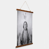 Lakota leider Sitting Bull Indiaanse Indiaan Hangend Wandkleed (Gebogen)