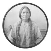 Lakota leider Sitting Bull Indiaanse Indiaan Hockey Puck (Voorkant)