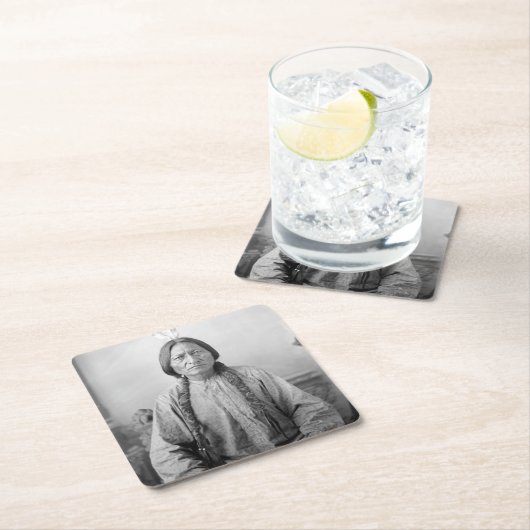 Lakota leider Sitting Bull Indiaanse Indiaan Kartonnen Onderzetters (Insitu)