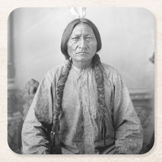Lakota leider Sitting Bull Indiaanse Indiaan Kartonnen Onderzetters (Voorkant)