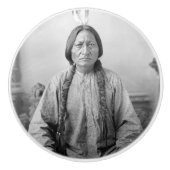 Lakota leider Sitting Bull Indiaanse Indiaan Keramische Knop (Voorkant)