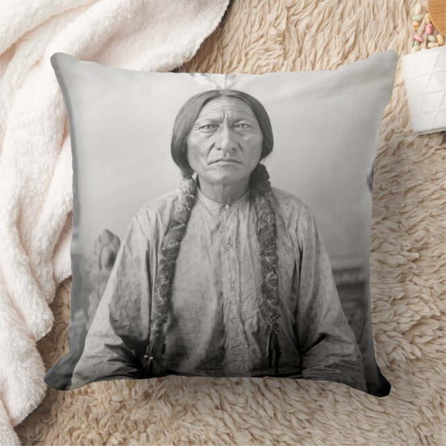 Lakota leider Sitting Bull Indiaanse Indiaan Kussen (Deken)