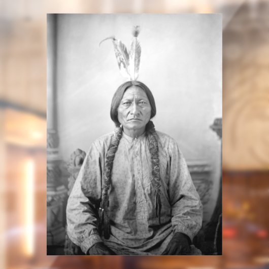 Lakota leider Sitting Bull Indiaanse Indiaan Raamsticker (Vel 2)