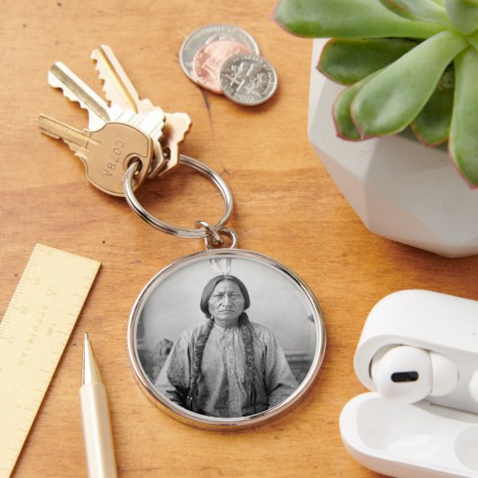 Lakota leider Sitting Bull Indiaanse Indiaan Sleutelhanger (Bureau)