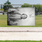 Lakota leider Sitting Bull Indiaanse Indiaan Spandoek (Insitu)