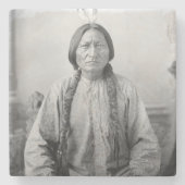 Lakota leider Sitting Bull Indiaanse Indiaan Stenen Onderzetter (Voorkant)