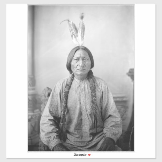Lakota leider Sitting Bull Indiaanse Indiaan Sticker (Vel)