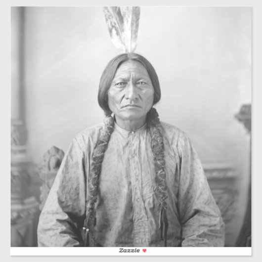 Lakota leider Sitting Bull Indiaanse Indiaan Sticker (Vel)