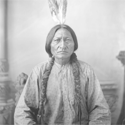 Lakota leider Sitting Bull Indiaanse Indiaan Sticker (Voorkant)