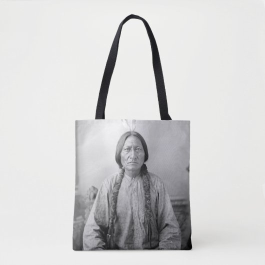 Lakota leider Sitting Bull Indiaanse Indiaan Tote Bag (Voorkant)