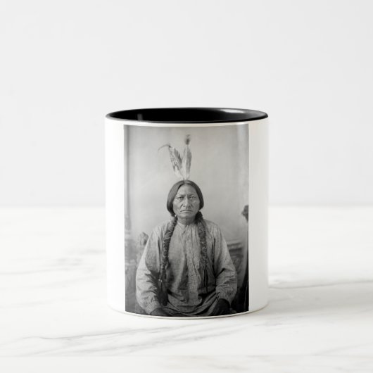 Lakota leider Sitting Bull Indiaanse Indiaan Tweekleurige Koffiemok (Center)