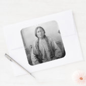 Lakota leider Sitting Bull Indiaanse Indiaan Vierkante Sticker (Envelop)