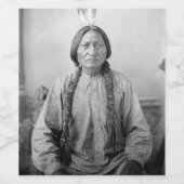 Lakota leider Sitting Bull Indiaanse Indiaan Wijn Etiket (Enkel label)