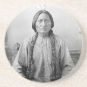 Lakota leider Sitting Bull Indiaanse Indiaan Zandsteen Onderzetter (Voorkant)