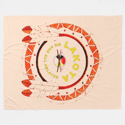 LAKOTA NATION FLEECE BLANKET (Voorkant (Horizontaal))