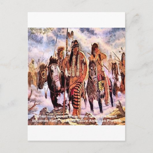 Lakota Native American Natuur Proverb Briefkaart (Voorkant)