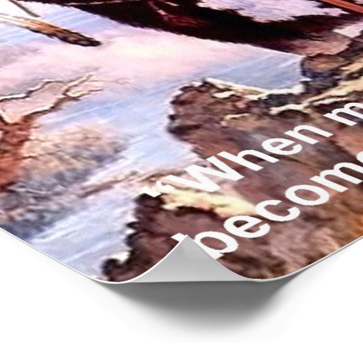 Lakota Native American Natuur Proverb Poster (Hoek)