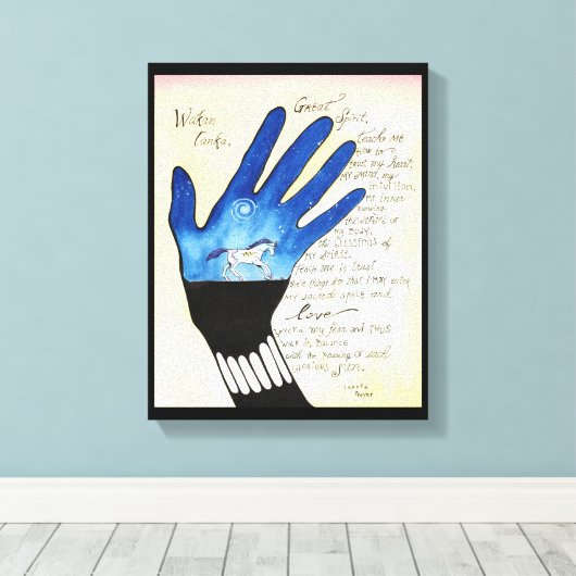 "Lakota Prayer" Canvas Afdruk (Insitu (Houten vloer))