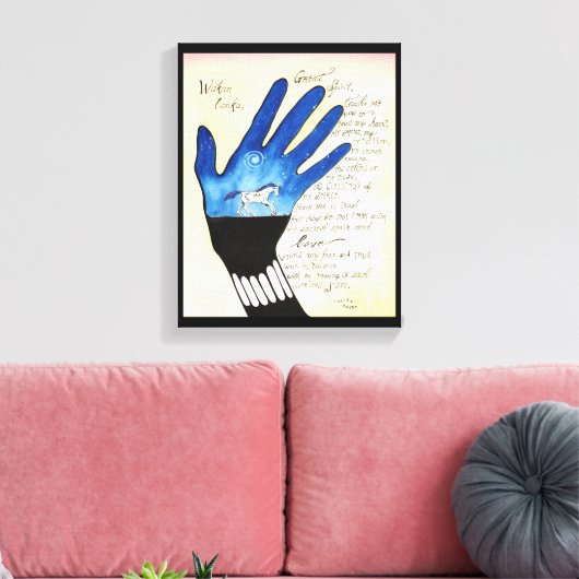 "Lakota Prayer" Canvas Afdruk (Insitu (Woonkamer))