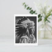 Lakota Sioux  Chief White Swan Briefkaart (Staand voorkant)