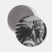 Lakota Sioux  Chief White Swan Magneet (Voorkant / Achterkant)
